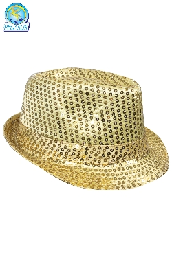 CAPPELLO PAILLETTES ORO